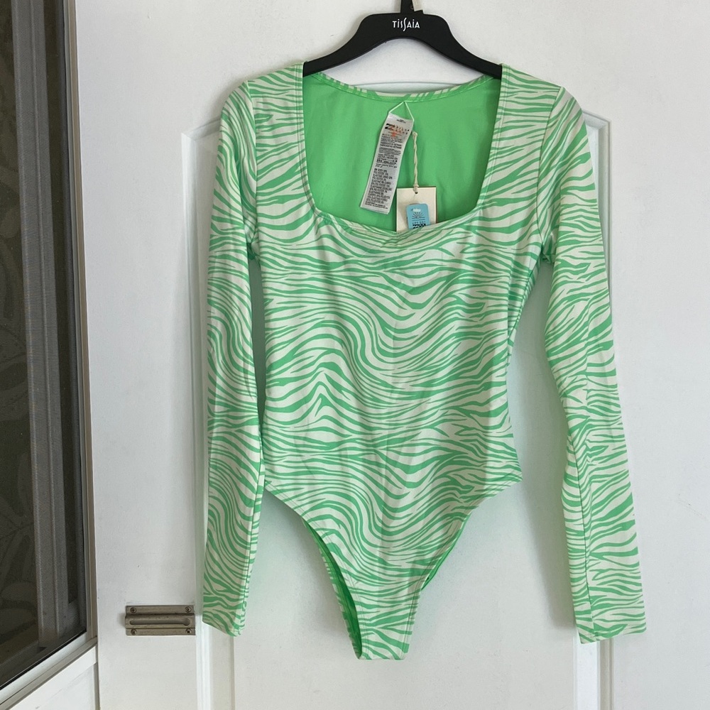Billabong Mint Zebra Pattern Swimsuit